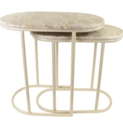 Bijzettafel set Amélie Wit