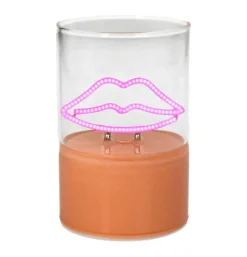 Decoratieve led lamp lippen oranje