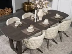 Eettafel Bordeaux O-poot hout