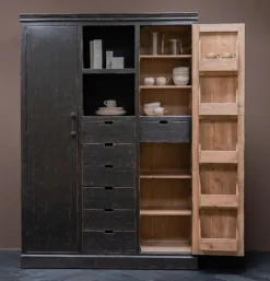 Kast Bali zwart hout