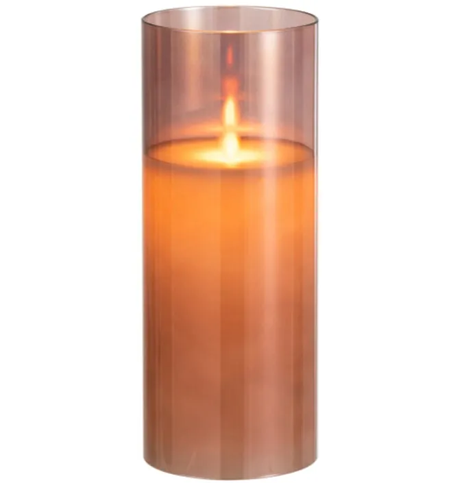 LEDLAMP BLINKEND GLAS BRUIN