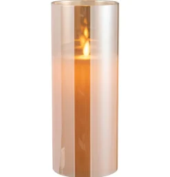 LEDLAMP BLINKEND GLAS GOUD