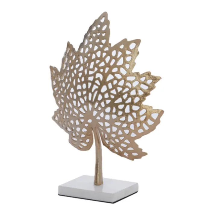 Ornament Leaf Goud Marmer