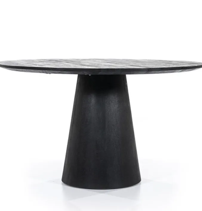 Ronde Eettafel Aurora Mangohout Zwart