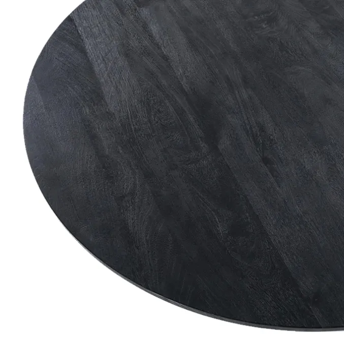 Ronde Eettafel Aurora Mangohout Zwart