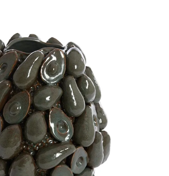 Vaas Avocado keramiek bruin- groen