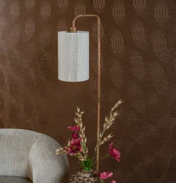 Vloerlamp Donio bruin beige