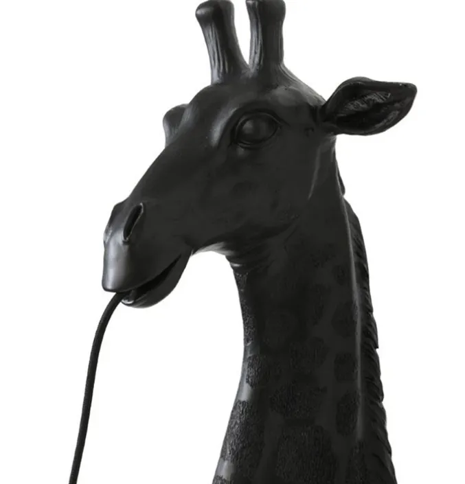 Wandlamp Giraffe zwart