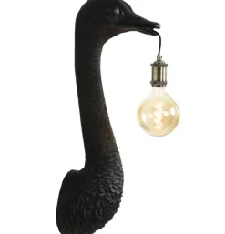 Wandlamp Ostrich zwart