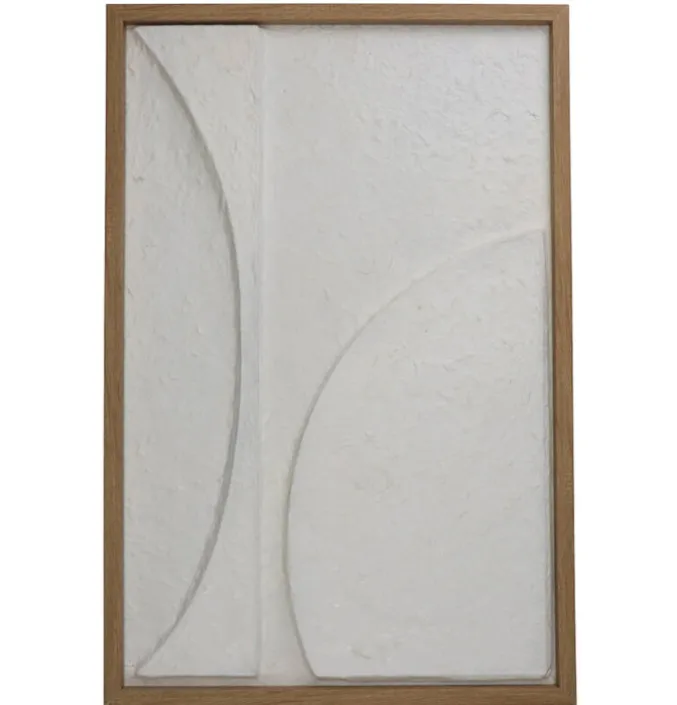 WANDORNAMENT PAPIER MACHÉ WIT