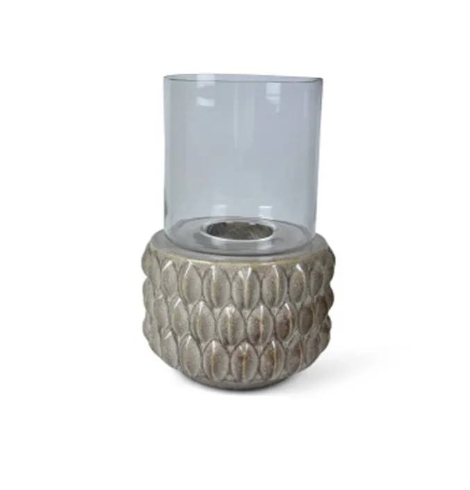 Windlicht Bubble Glow beige