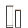 Zuil Quenza hout bruin