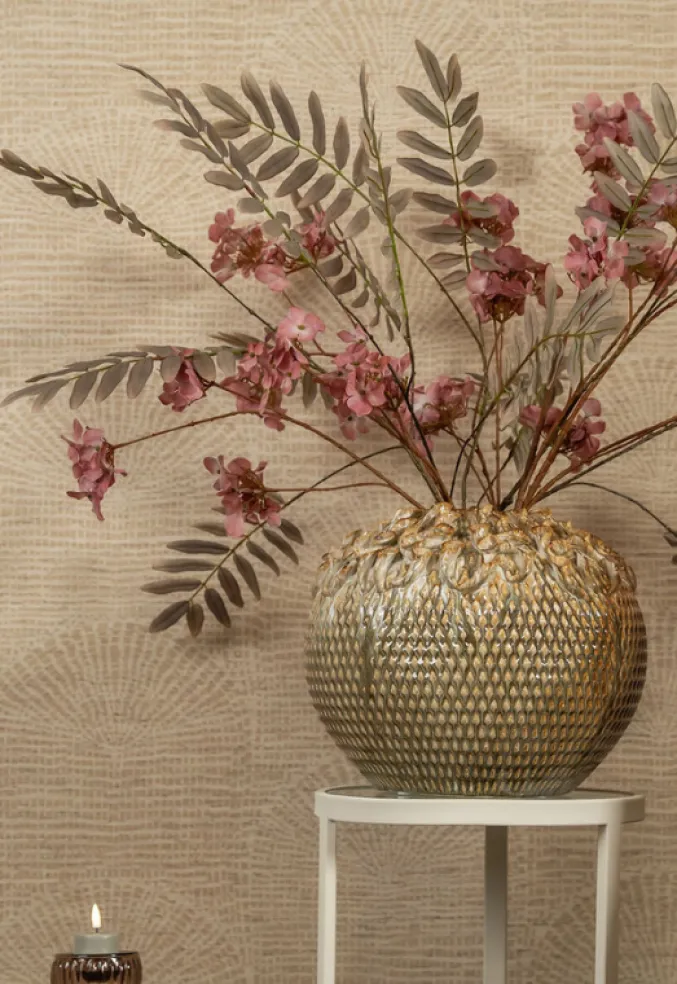 Zuil ROSOLINA helder rib glas+crème