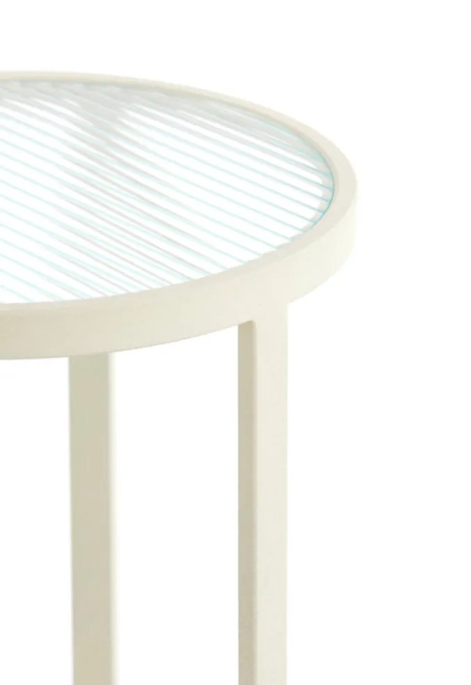 Zuil ROSOLINA helder rib glas+crème